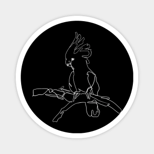 Cockatoo White Lineart Magnet